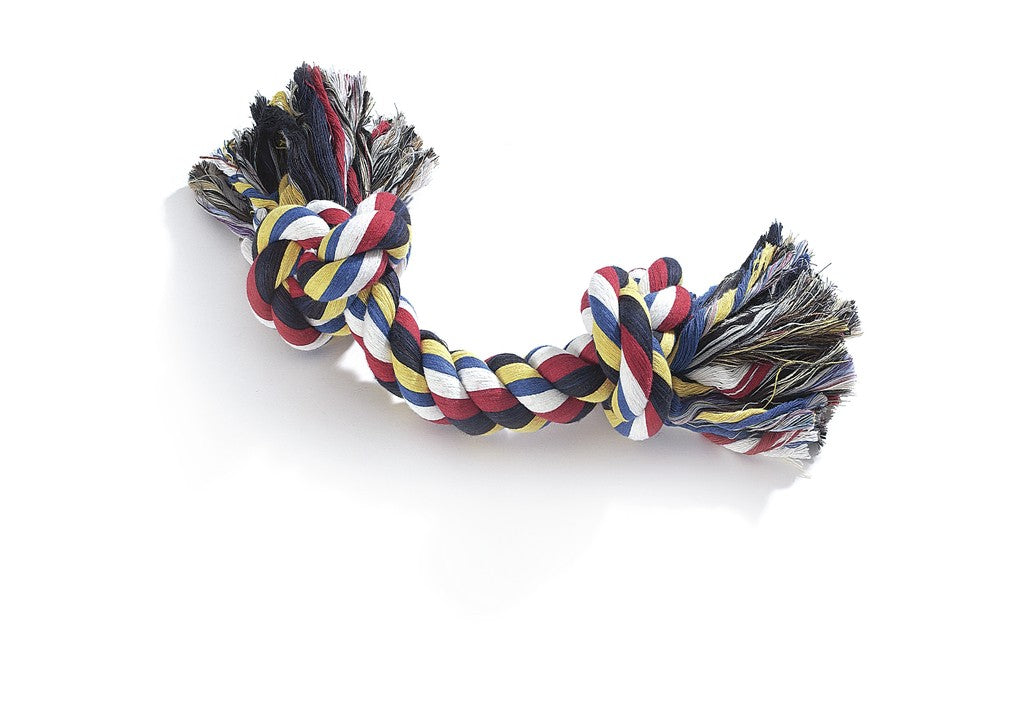 Κόκκαλο από βαμβακερό σχοινί με 2 κόμπους Camon