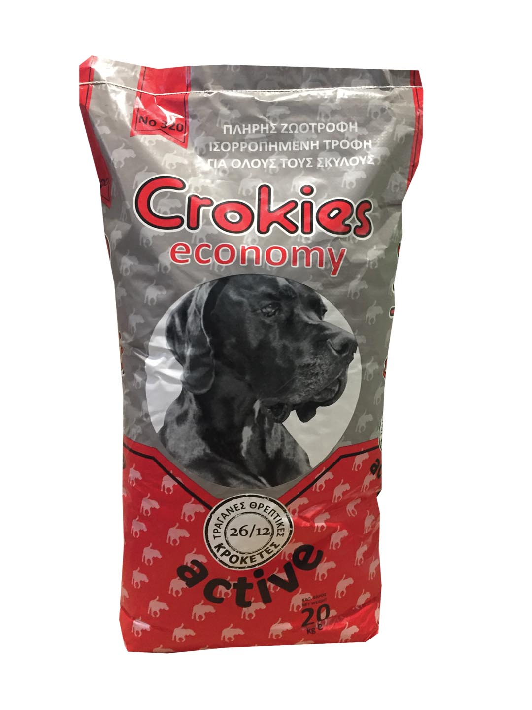 CROKIES DOG 320 ECONOMY ACTIVE 26/12 20KG