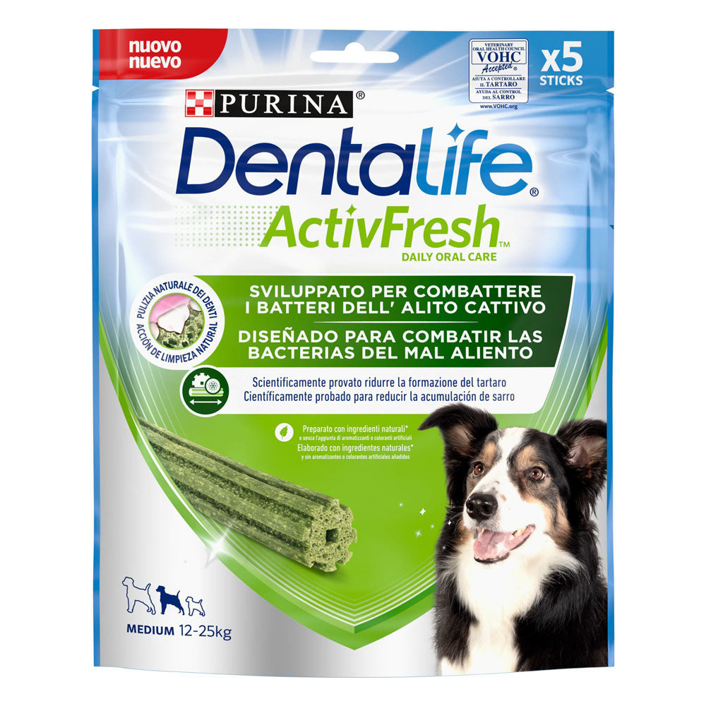 Dentalife ActivFresh medium 12-25kg daily oral care (5sticks)