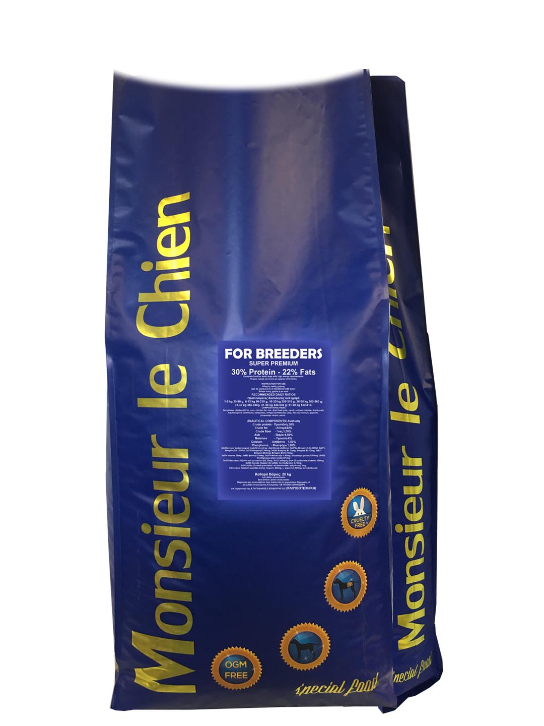 FOR BREEDERS SUPER PREMIUM 20kg ΕΚΤΡΟΦΙΚΗ ΣΥΣΚΕΥΑΣΙΑ