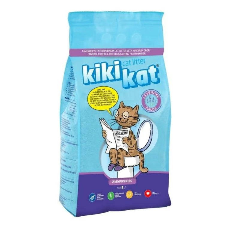 Kiki kat Άμμος γάτας μπετονίτης λεβάντα 5L