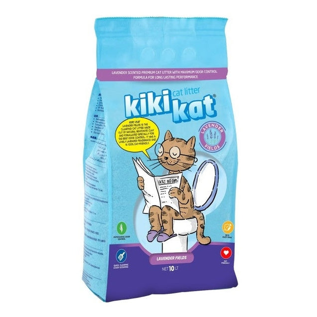 Kiki kat Άμμος γάτας μπετονίτης λεβάντα 5L