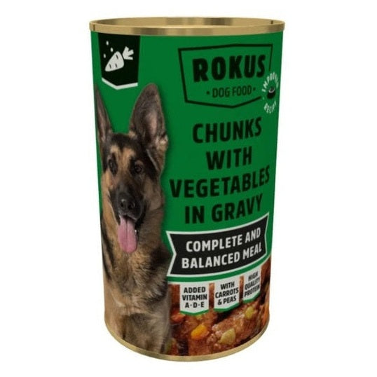 ROKUS ΚΟΝΣΕΡΒΑ ΣΚΥΛΟΥ  ΜΕ ΛΑΧΑΝΙΚΑ