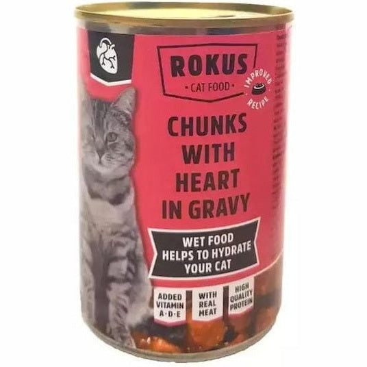 Rokus Υγρή Τροφή για Γάτες σε Κονσέρβα με Κρέας και Λαχανικά